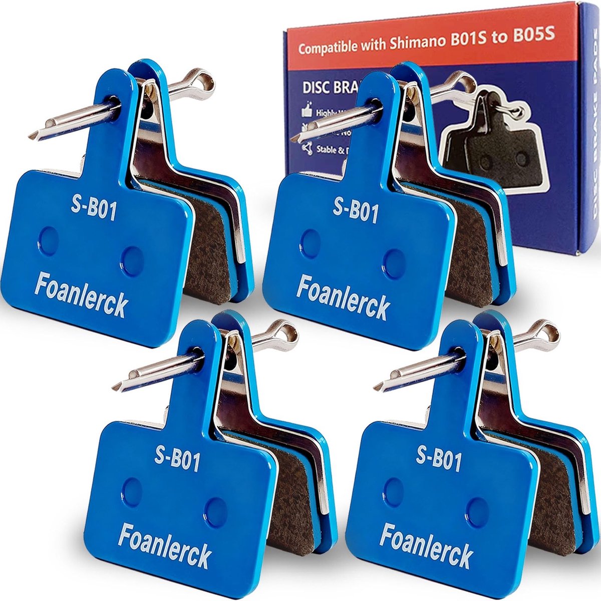 Fietsremblokken voor Shimano - Hars semi-metallic - Set van 2