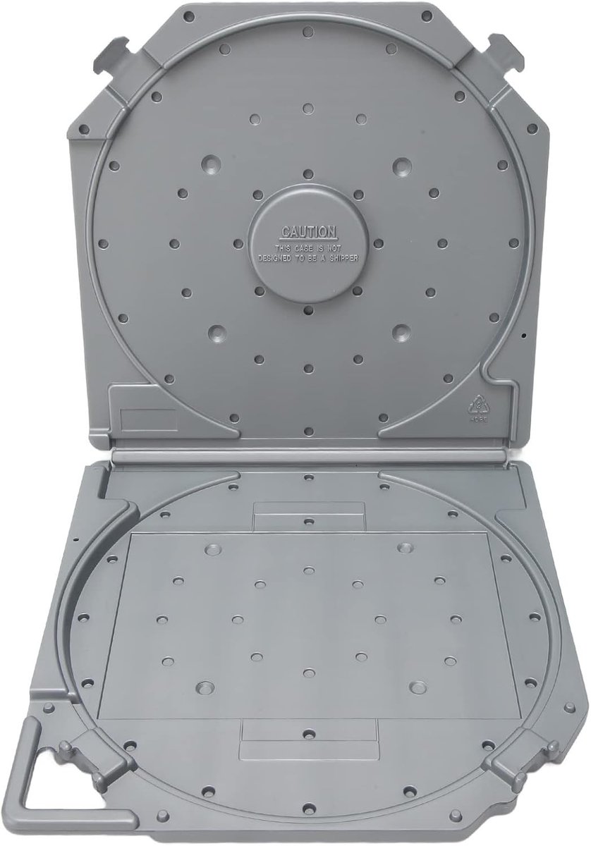 Scratch Resistant Lege Tape Reel Opbergdoos voor Geluidsbanden - 10 Inch, Plastic, Draagbare Handgreep, Geschikt voor Universele Open Reel Geluidsbanden (Grijs)