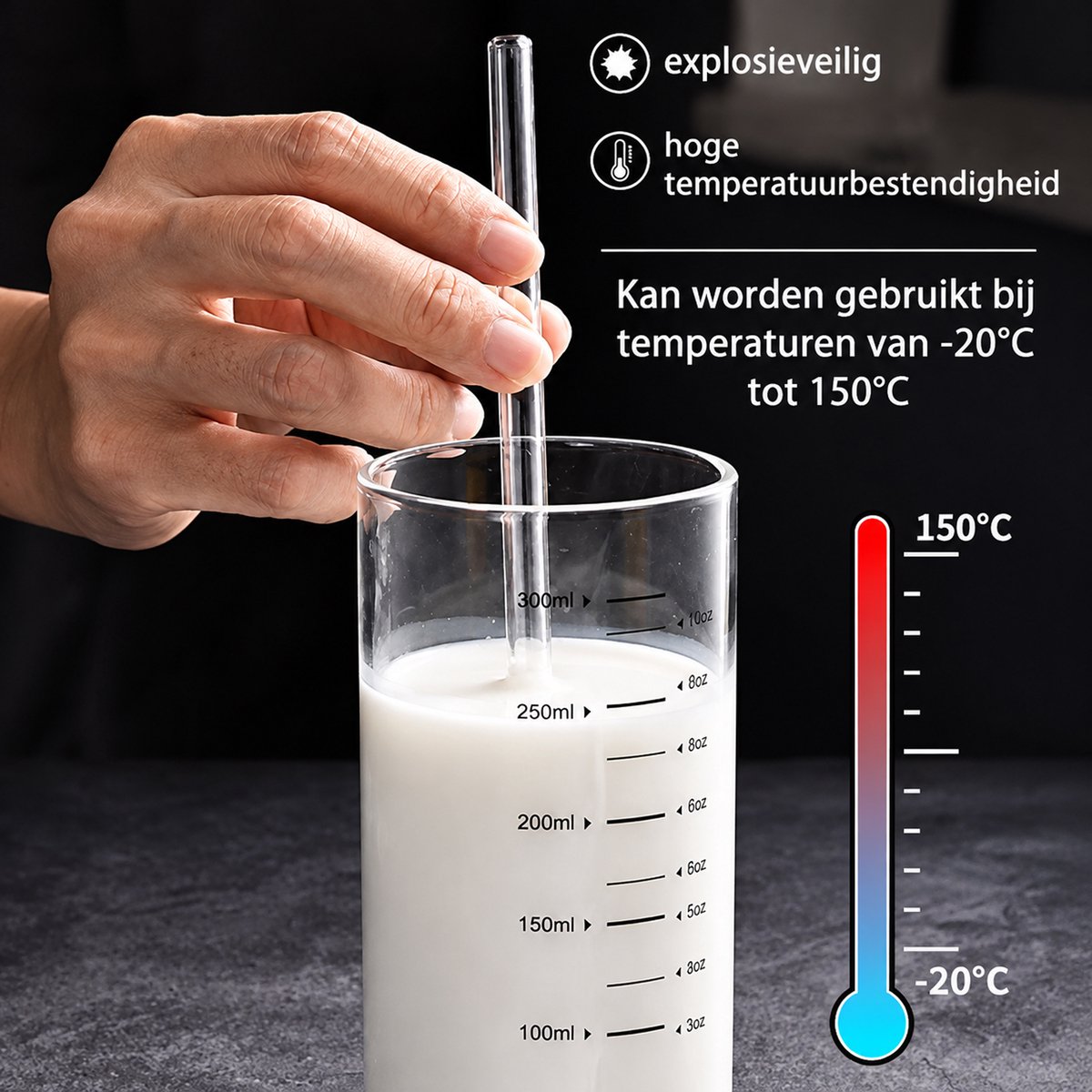Kaiyaya - set van 12 glazen rietjes - transparant en herbruikbaar - met schoonmaakborstels - 215 mm - voor cocktail, smoothie en feest — cadeau in Koken & Dineren - foto 5
