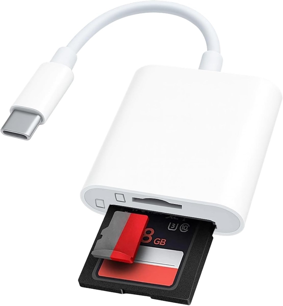 2-in-1 SD Kaartlezer USB C voor SD/SDHC/SDXC/MicroSD - Ideaal voor Fotografie en Gegevensoverdracht
