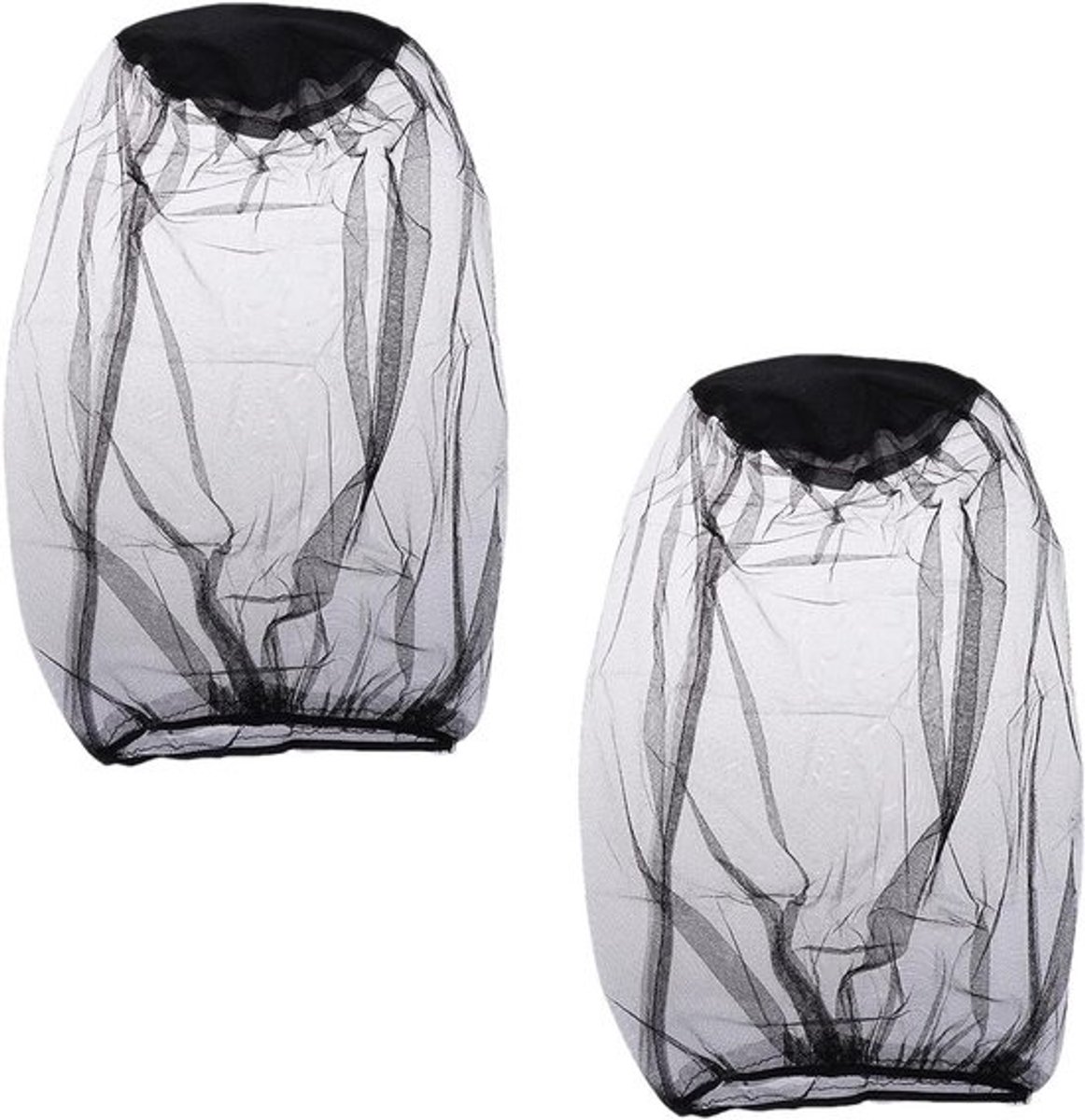 Vliegenmuts - Muggennet Hoofd - Buitenactiviteiten - Fijnmazige Afdekking - 45 x 45 cm - Zwart
