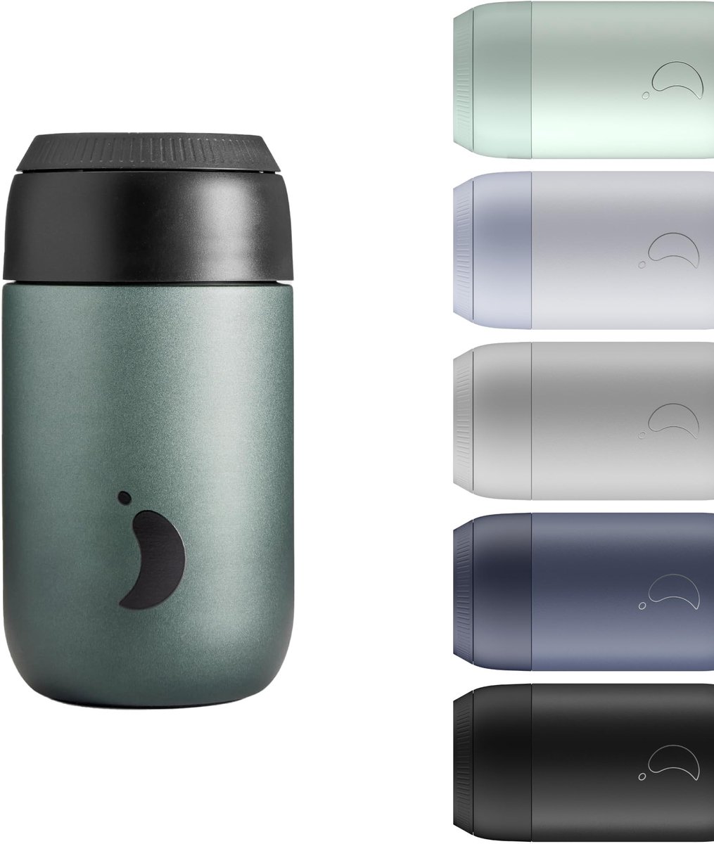 Isolerende Koffiemok met Deksel - 340 ml, Slate