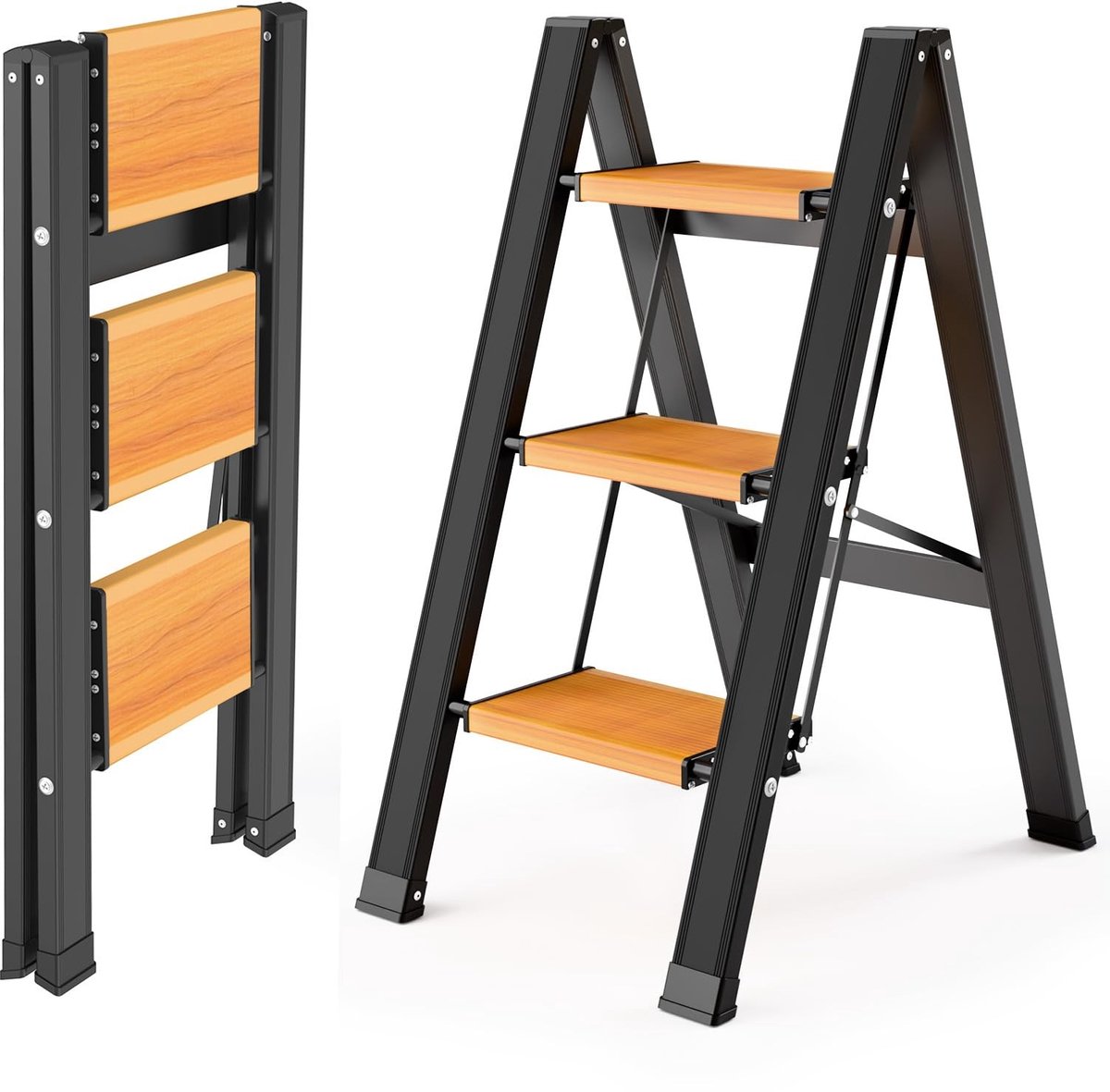 Vouwladder - 3 Treden Aluminium met Antislip