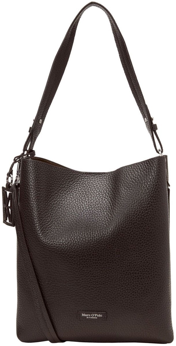 Marc O'Polo schoudertas Brinja Hobo Bag Burnt Coffee donkerbruin