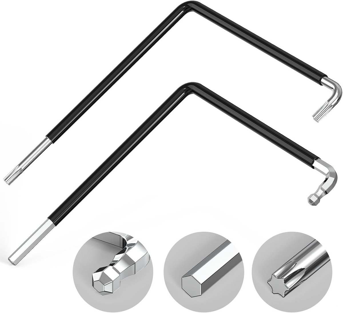 Verstelgereedschap set voor ramen, 4 mm zeskant en Torx TX15 voor veelzijdige afstelling van raamfittingen en -mechanismen