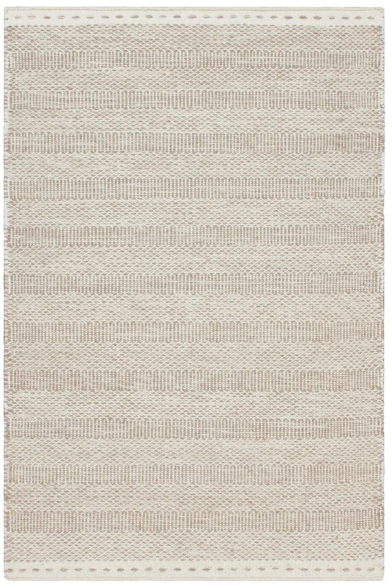 Dutch XXL Wollen Vloerkleed | Tapijt | Bombay | Strepen | Beige | 200x290 cm