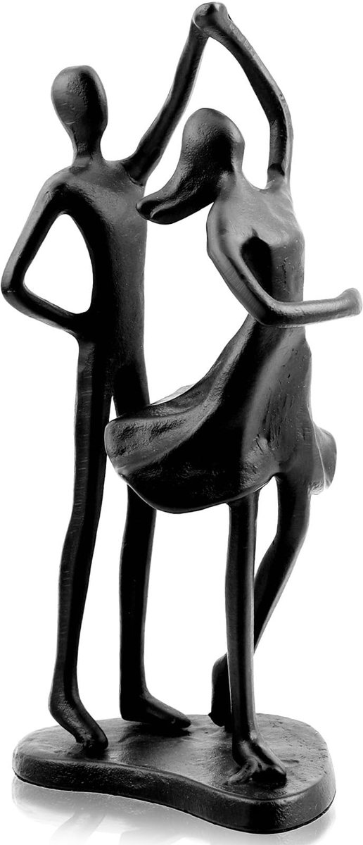 Gietijzeren Dansend Koppel Beeld - 19 cm, Abstracte Decoratie