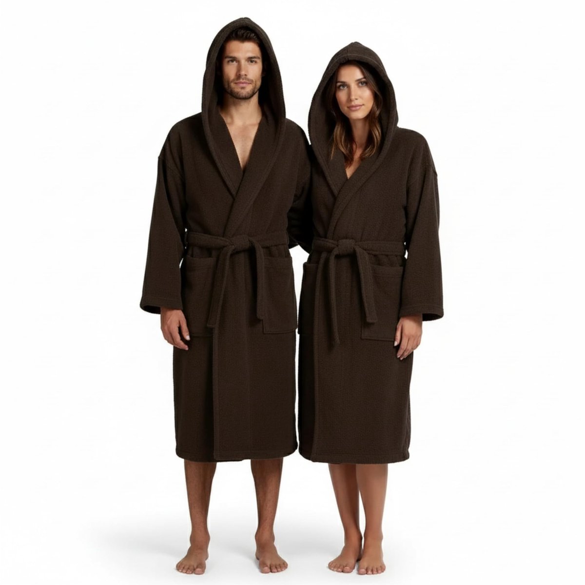 Unisex Badjas met Capuchon - 100% Katoen, Zacht en Absorberend