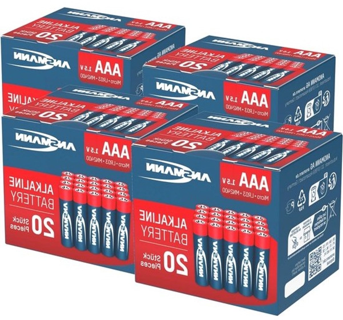 Alkaline Batterijen - AAA Batterijen - Dagelijks Gebruik - Lange Levensduur - 80 Stuks - Niet Van Toepassing