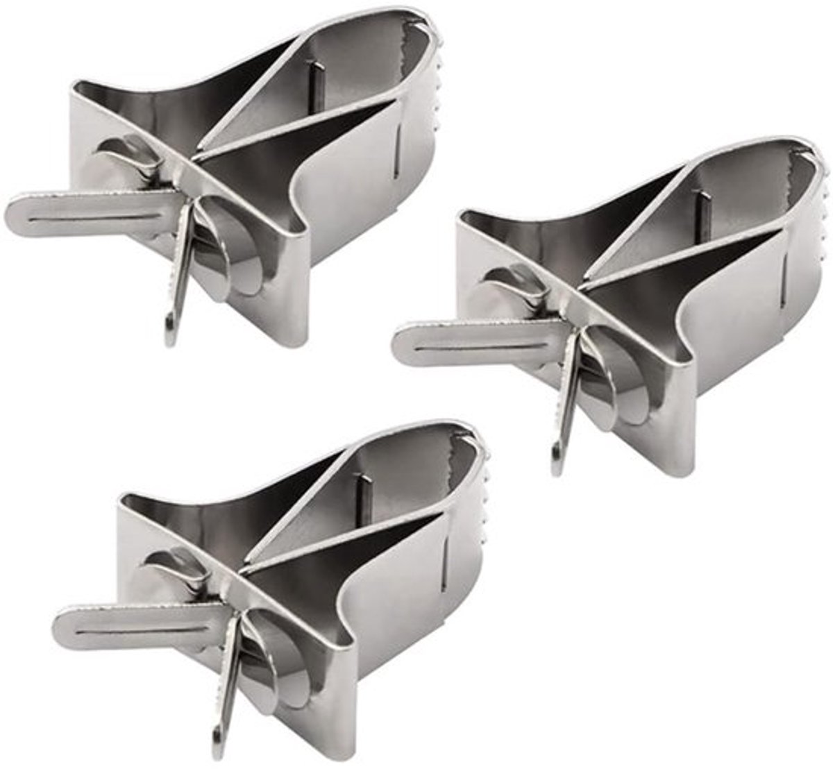 RVS Vogelvoederclip, 3 Stuks, Vaste Klemmen voor Vogelkooi, Fruitvorken, Papegaai Groenteklem