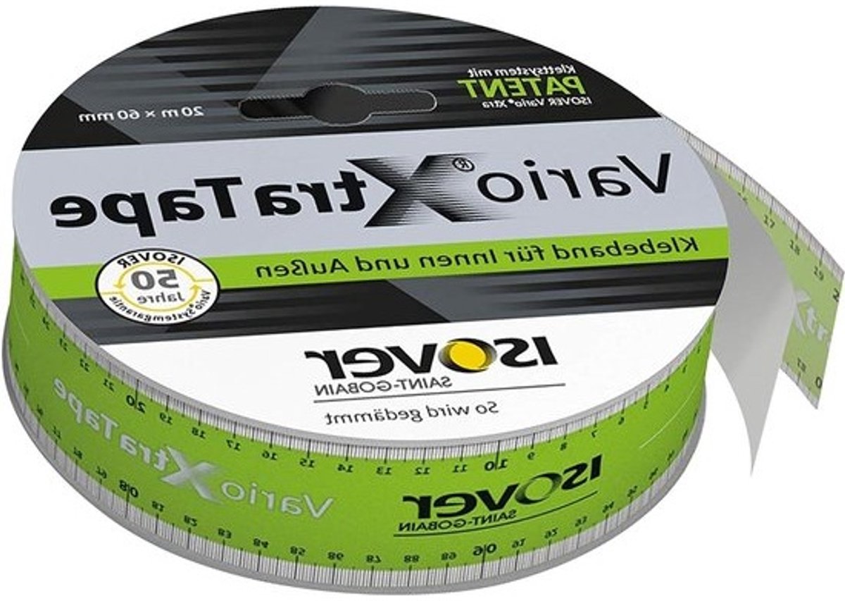 Plakband Vochtwerend - Afplaktape Luchtdicht - Bouw Afwerking - Met Vingerlift - 20 m x 60 mm - Wit