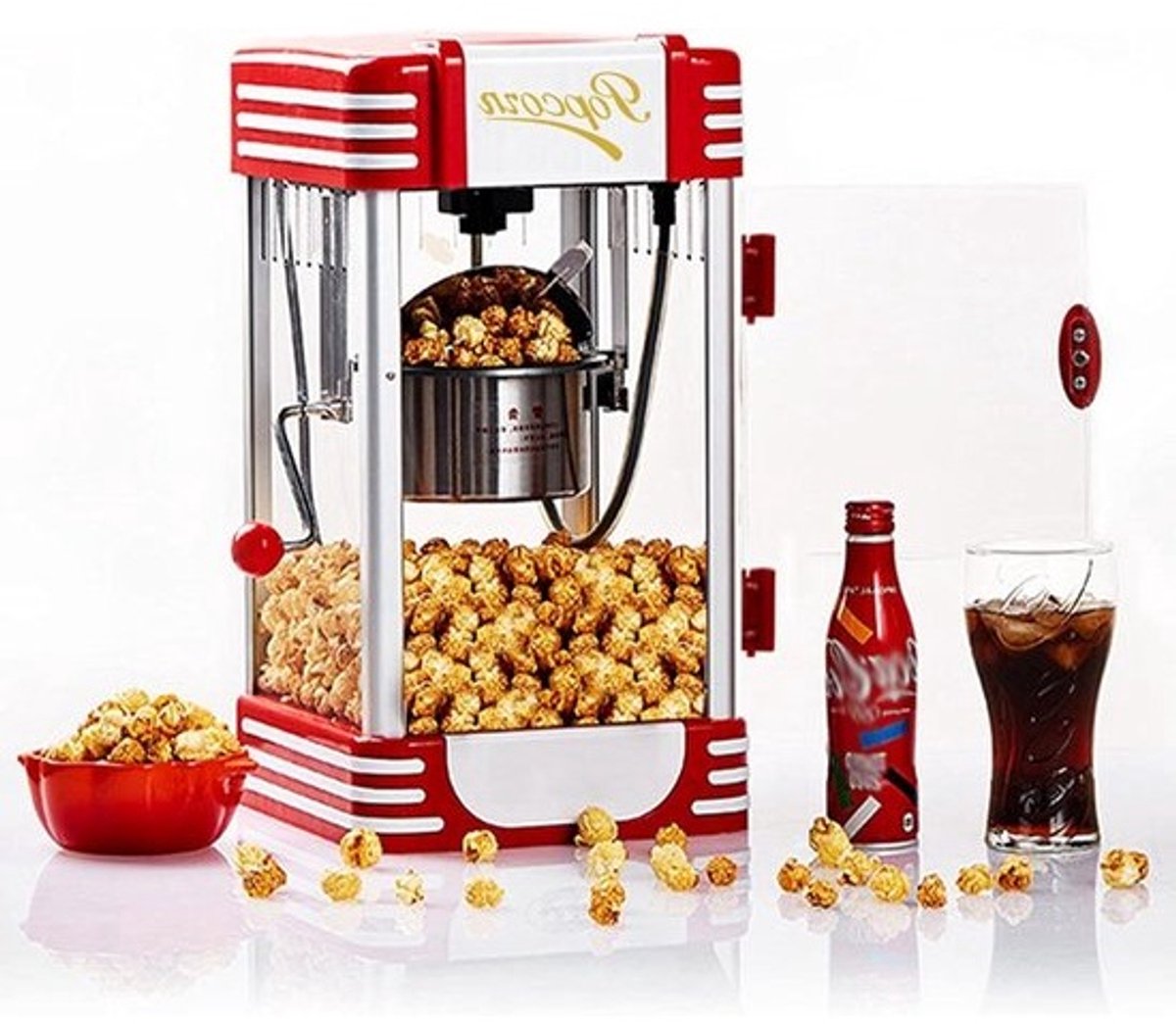 Popcorn Machine - Popcorn Maker - Thuis Films Kijken - Met Timing Functie - 43x28x25 cm - Multicolor