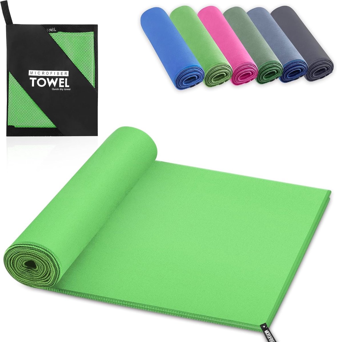 Sneldrogende Microvezel Handdoek 40 x 80 cm voor Sport, Reizen en Strandgebruik, Perfect voor Fitness en Outdoor Activiteiten