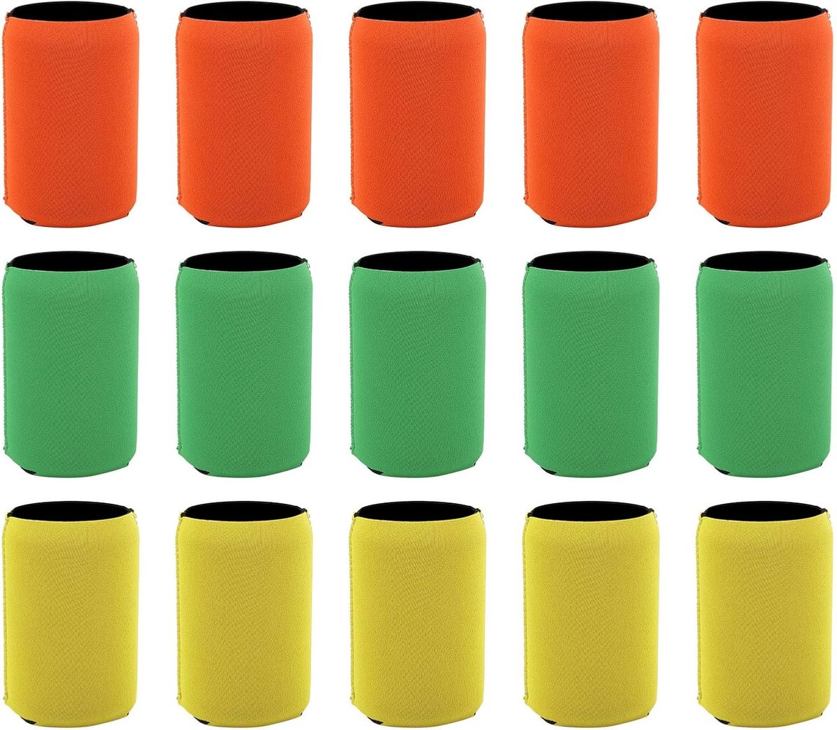 Isolerende Can Cooler Sleeve voor Bier en Frisdrank - Herbruikbare Neopreen Beschermhoes voor Buiten en Feestjes - 15 Stuks in Diverse Kleuren