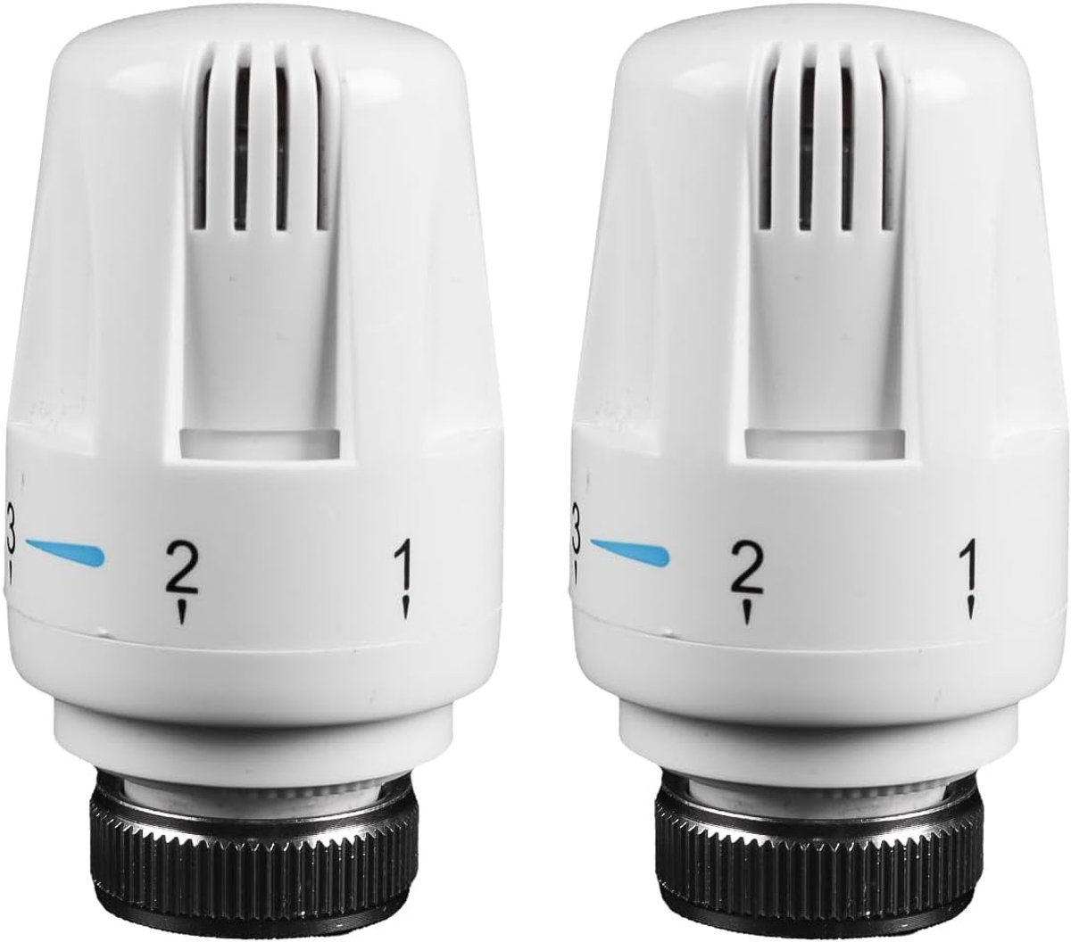 2 Stuks Thermostatische Radiatorkraan Hoofd M30 x 1.5 Verstelling voor Compacte Radiatoren