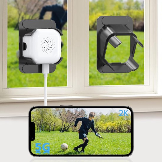SnelShoppen - 3MP 2K Raamcamera, Binnen/Buiten Beveiligingscamera met ChroMax AI Kleur Nachtzicht, Bewegingsdetectie, 24/7 Opname, Eenvoudig te Instal van Snelshoppen — afbeelding 2