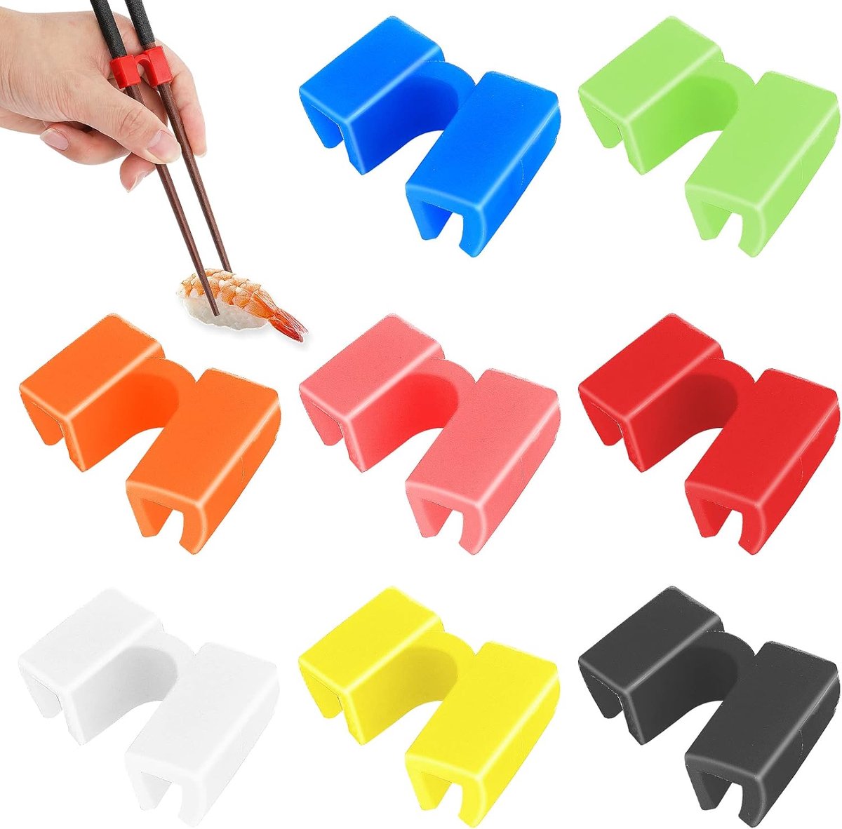 SnelShoppen - Set van 8 Herbruikbare Trainingsstokken voor Beginners, Kinderen & Volwassenen - Flexibele Plastic Trainingshulp - Kleurvariatie voor Et