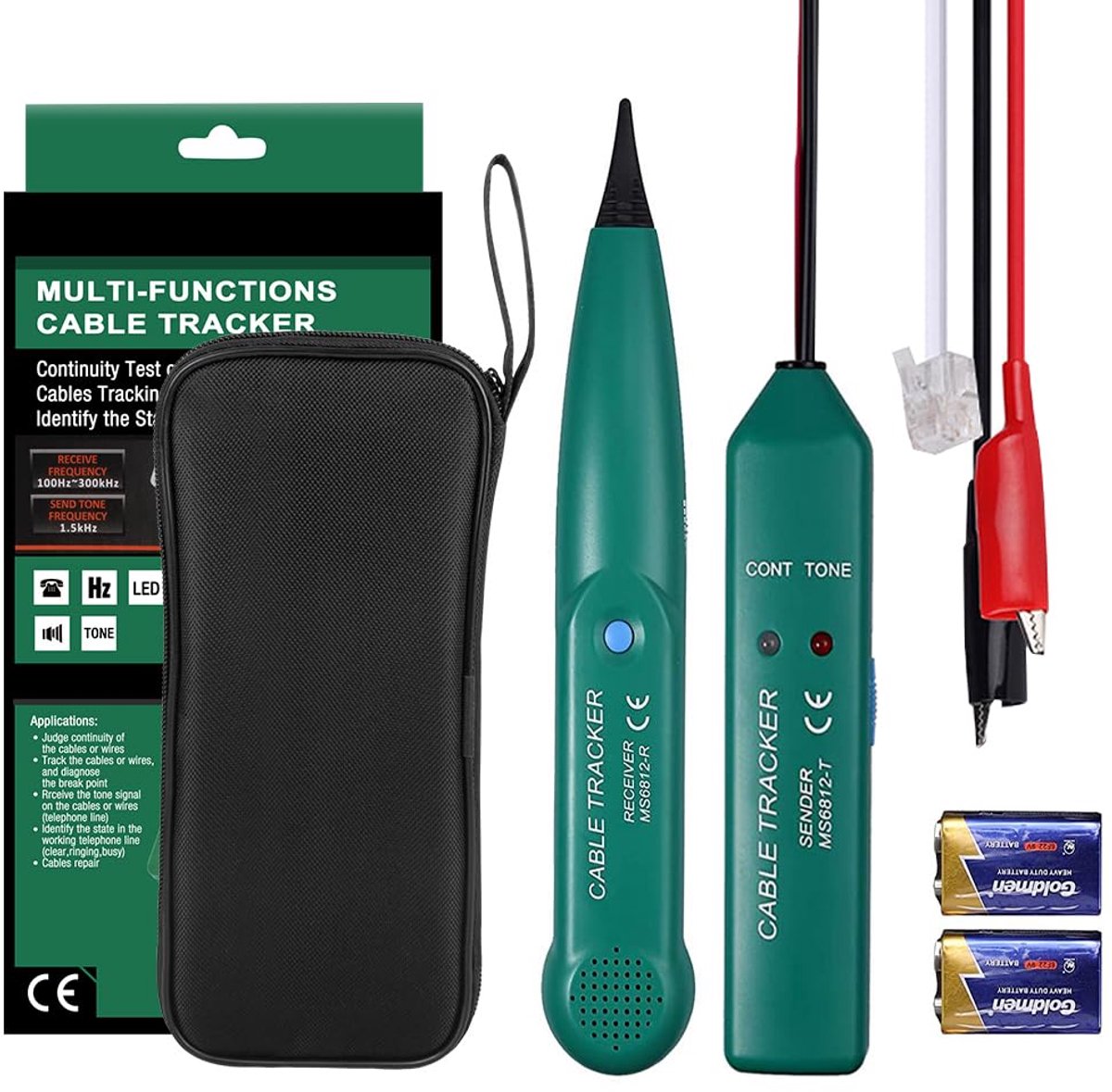 SnelShoppen - Cable Tracker - Multifunctionele Kabel Tester voor Mowing Robot, MS6812 Kabel Tester voor Netwerk, Telefoonlijn en Onderhoud - Eenvoudig