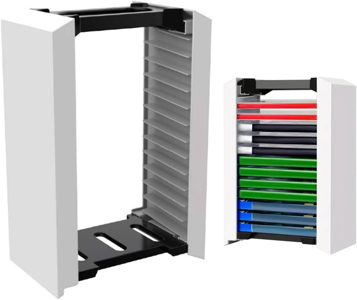 SnelShoppen - Premium Game Storage Tower voor 12 PS5 en Switch Game Discs - Universale Opberg Rack - Compacte en Flexibele Dispenser - Perfect voor Ga