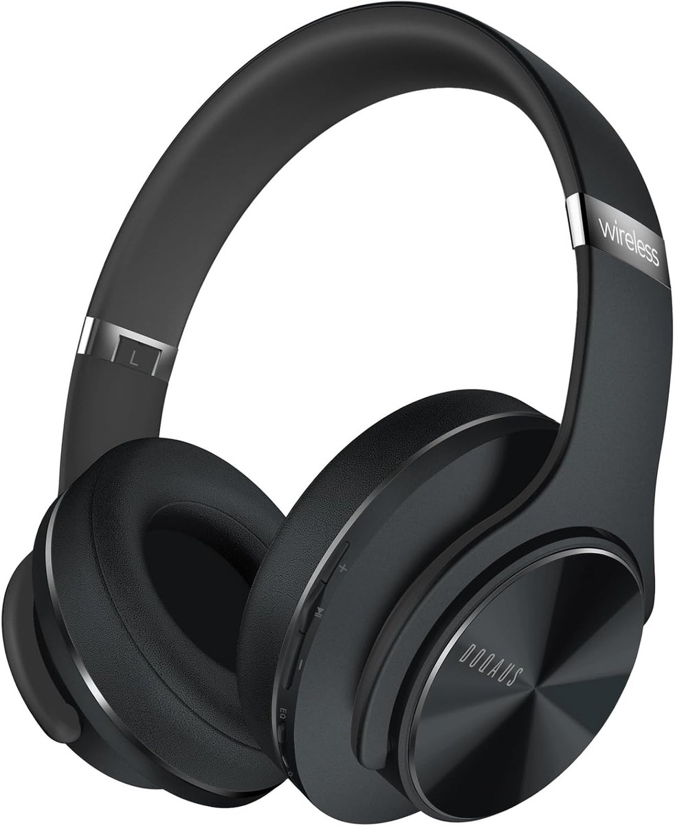 SnelShoppen - Bluetooth Hoofdtelefoon Over Ear, 90 Uur Speeltijd, Draadloze Hoofdtelefoon met 3 EQ Modi, Dual 40mm Drivers, Geheugenproteïne Oorkussen