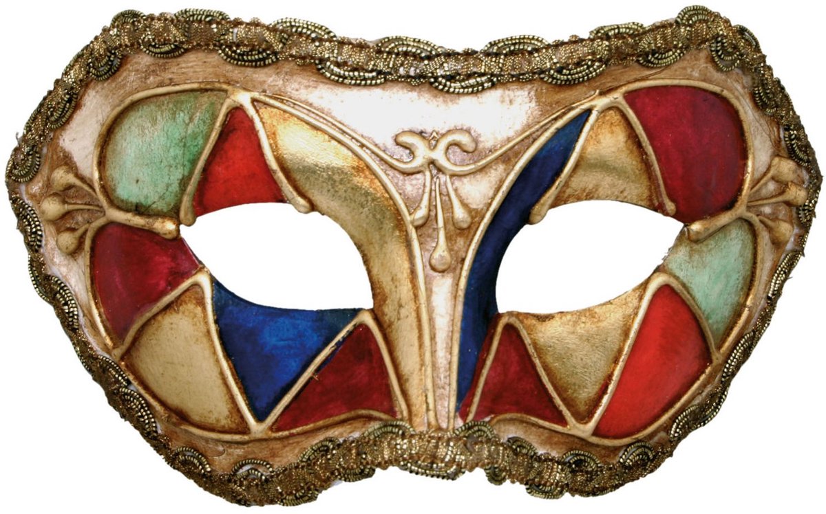 Colombina Arlecchino Multicolor - Venetiaans Masker