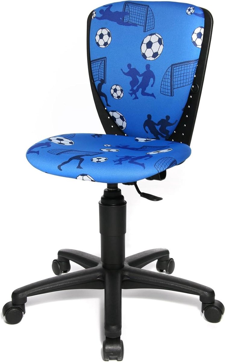 Kinder Bureaustoel - Groei Stoel - Comfortabel Zitten - Verstelbare Lendensteun - 94 cm hoog - Blauw