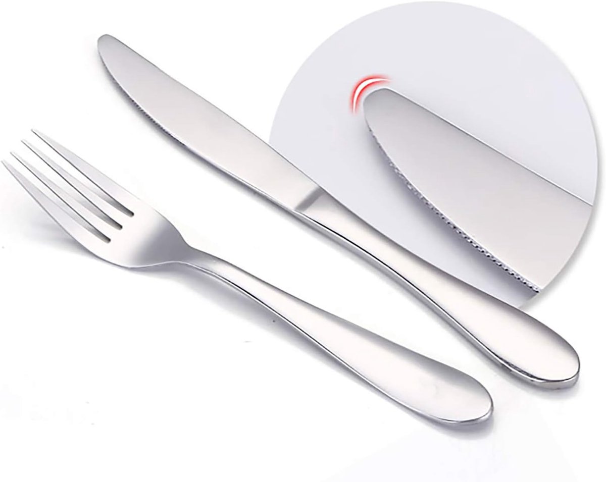 SnelShoppen - Kindermessen Set - 4 Roestvrijstalen Eetmessen voor Kinderen - Zilver - Steakmessen voor Meisjes en Jongens - Perfect voor Diner, Feest,
