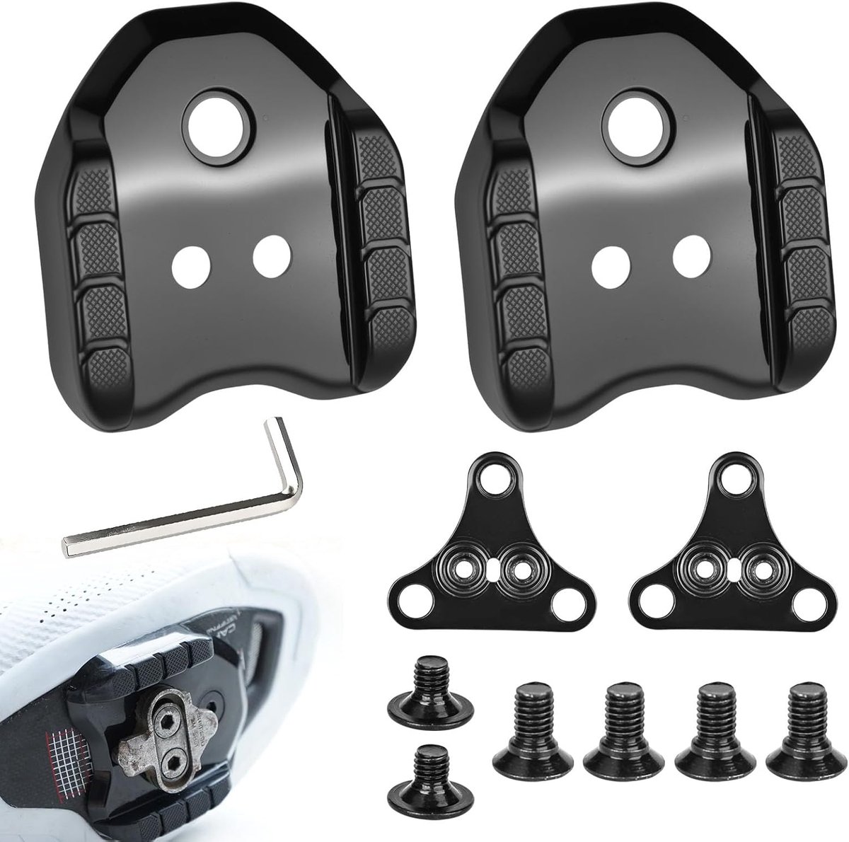 SnelShoppen - Bicycle Cleats Adapter 2 Stuks - Compatibel met SPD Plate Adapter SM-SH41 - Fiets Schoen Cleat Converter voor Wegfiets en MTB Pedalen -
