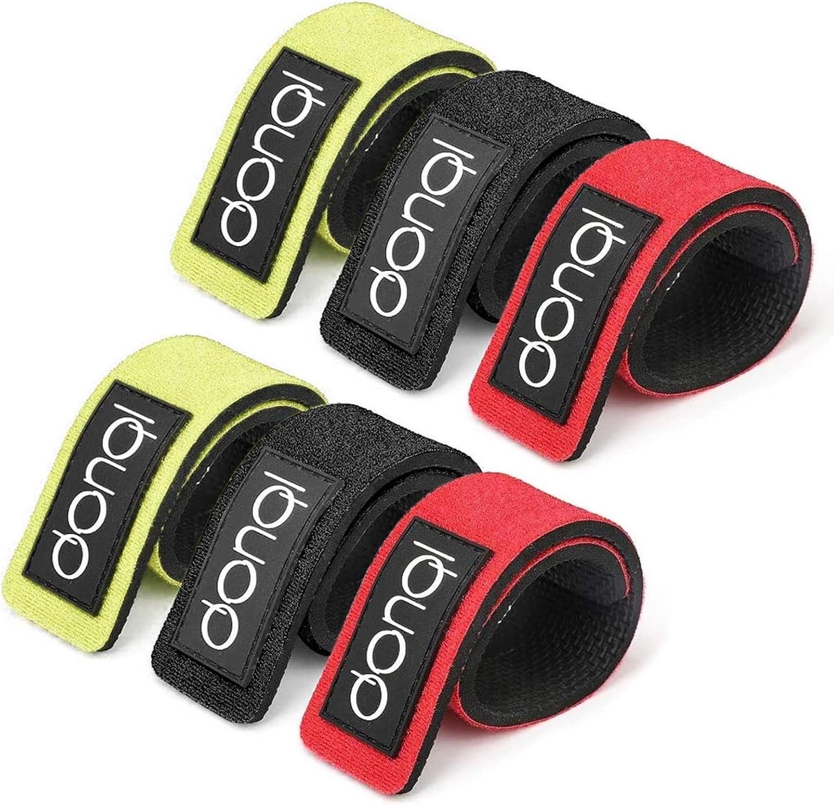 SnelShoppen - 6 Stuks C Straps Verstelbare Elastische Vissersriemen voor Vaste Vissystemen - Ideaal voor Spinning- en Zeehengels - Duurzaam Nylon en E
