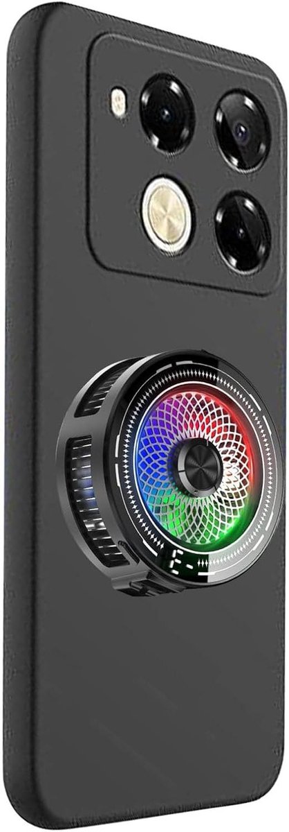 Telefoon Koeler - Smartphone Ventilator - Apparaat Koelen - Magnetische Klem - 6 x 6.4 x 2.3 cm - Zwart