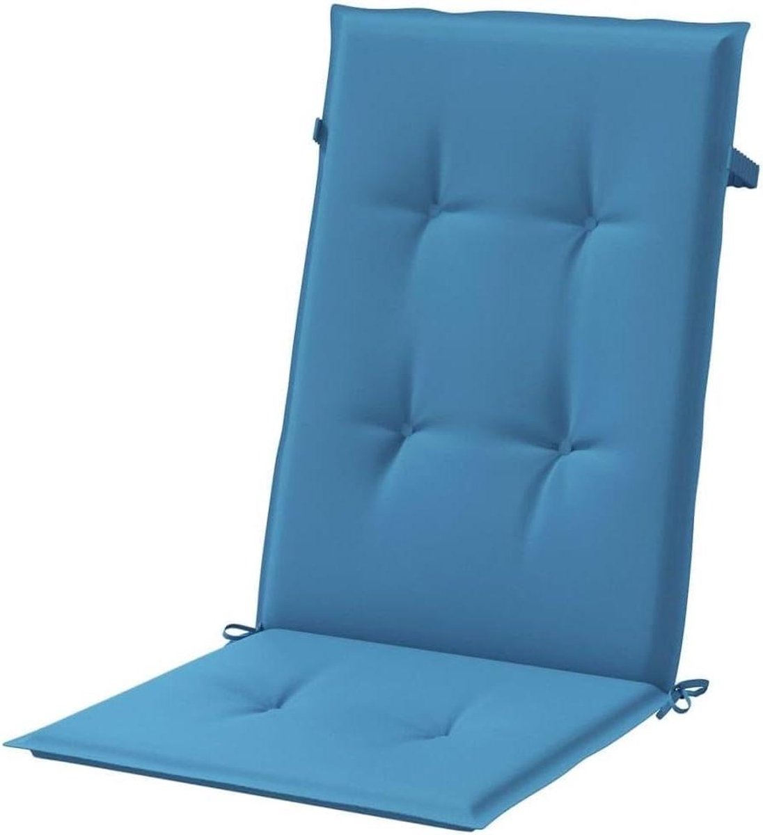 Kussens Hoge Rugleuning - Zitkussens Tuinstoel - Buiten Zitten - Antislip Bevestiging - 120x50 cm - Melange Blauw