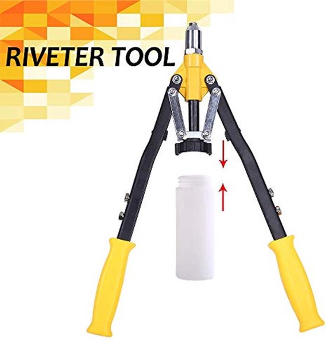Professioneel handklinknagelpistool met 3,2 mm, 4 mm, 4,8 mm, 5 mm, 6,4 mm met 5 neusbruggen voor blindklinknagels, veel gebruikt in de scheepsbouw,