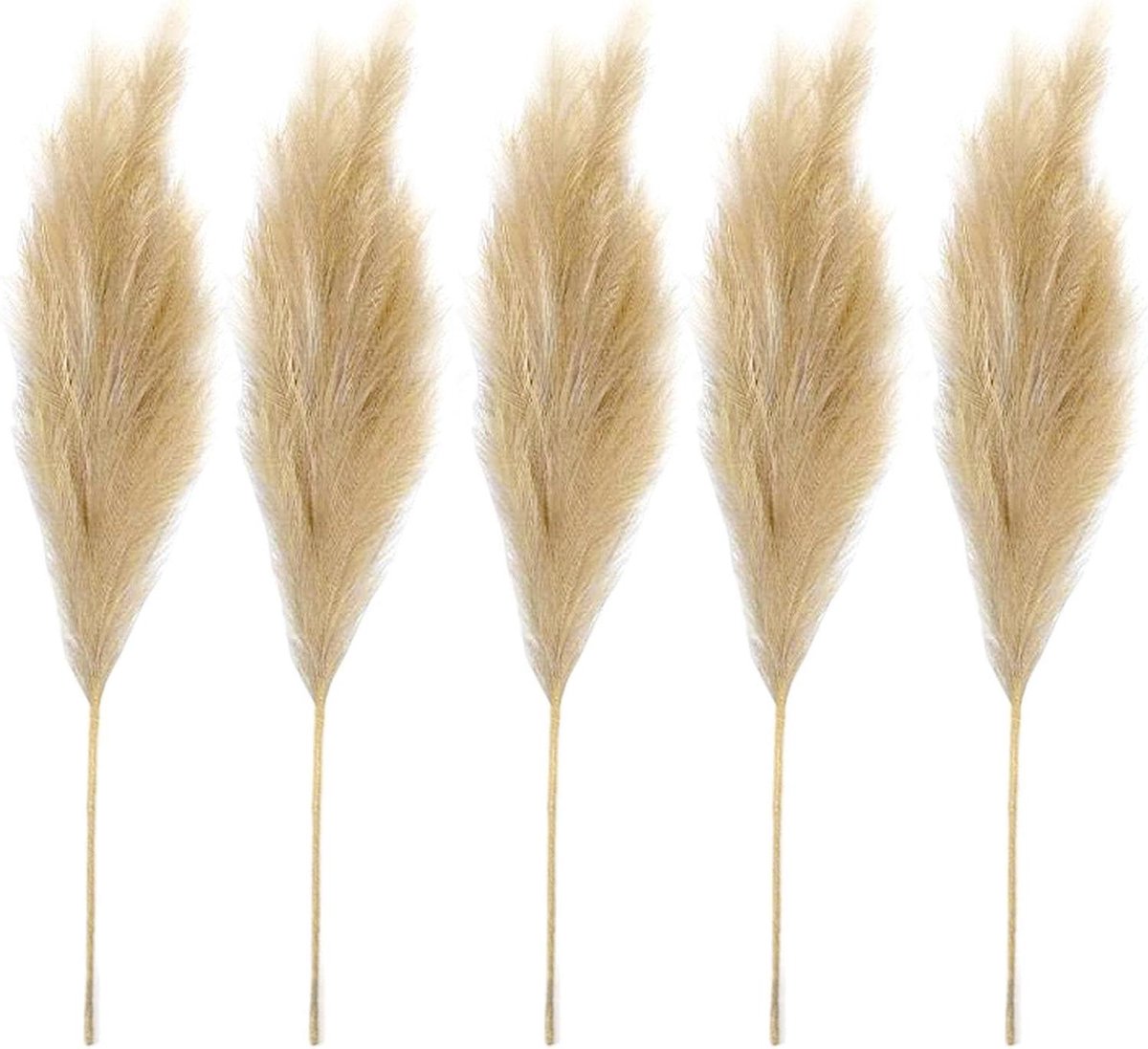 Kunstgras Boeket - Decoratie Gras - Woonkamer Aankleden - Luchtig & Vol - 70 cm - Lichtbruin