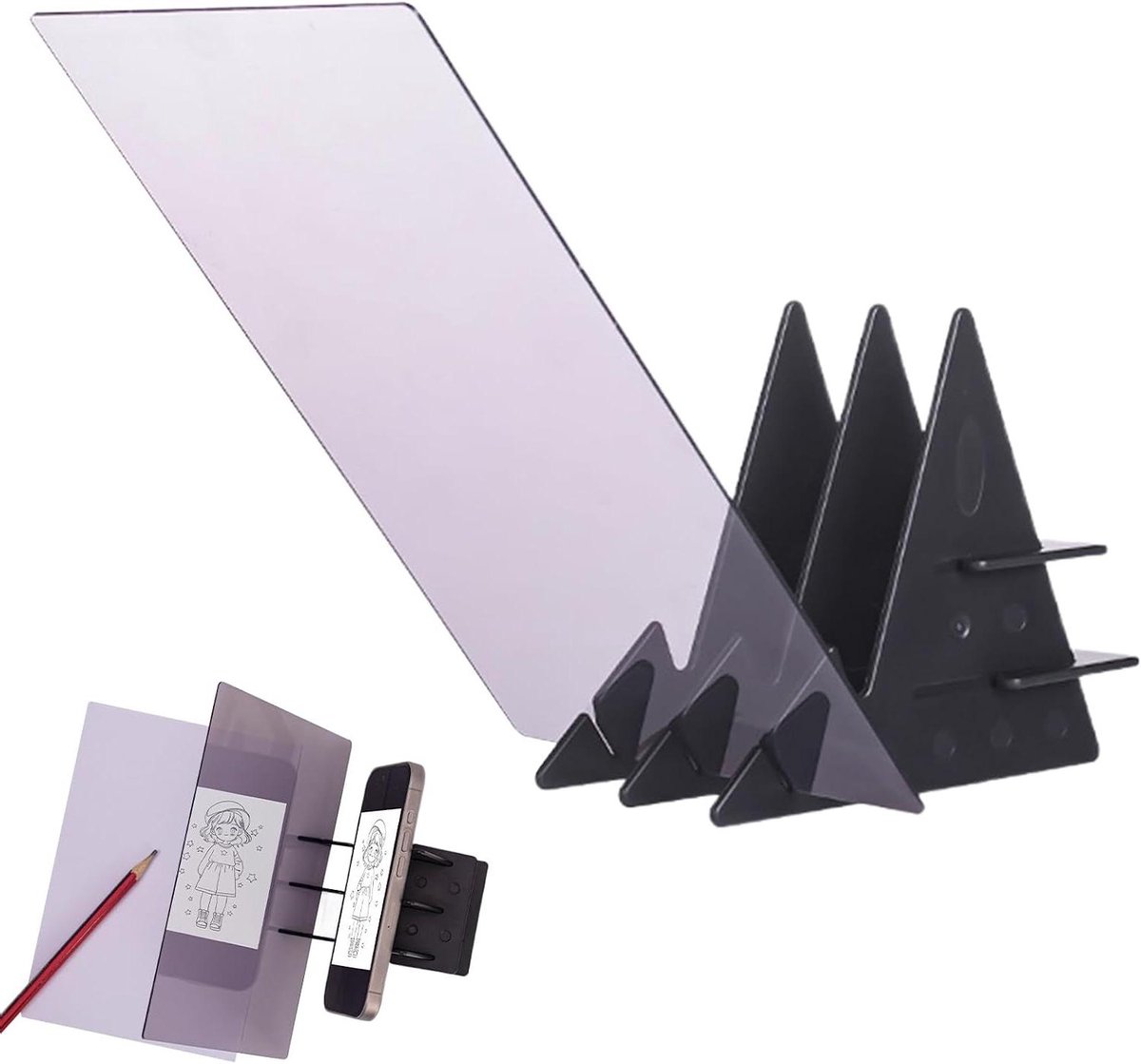Optisch Tekenscherm - Projectiebord Tracer - Creatief Tekenen Leren - Lichtgewicht Draagbaar Ontwerp - 20 x 135 cm - Transparant