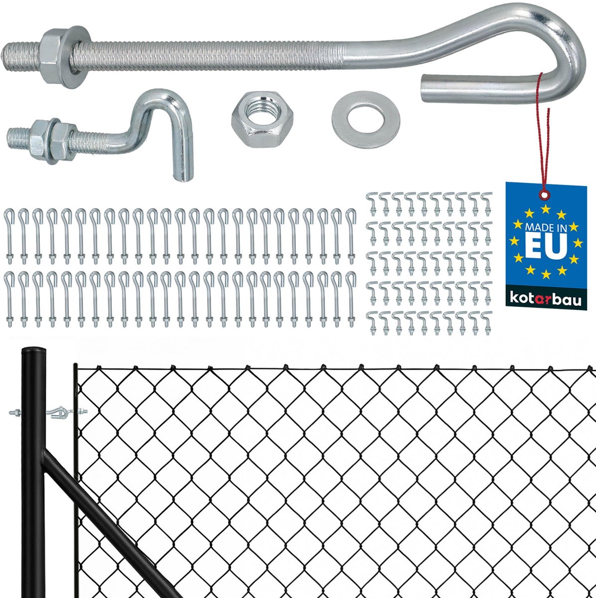 KOTARBAU 50 Stuks Draadspanner M8, Kabelspanner, Spanner van Verzinkt Staal