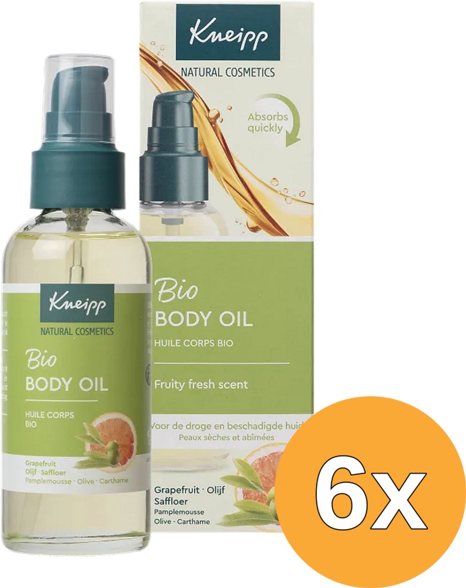6x Kneipp Body Oil Bio (Met Pompje) (6 x 100 ml)