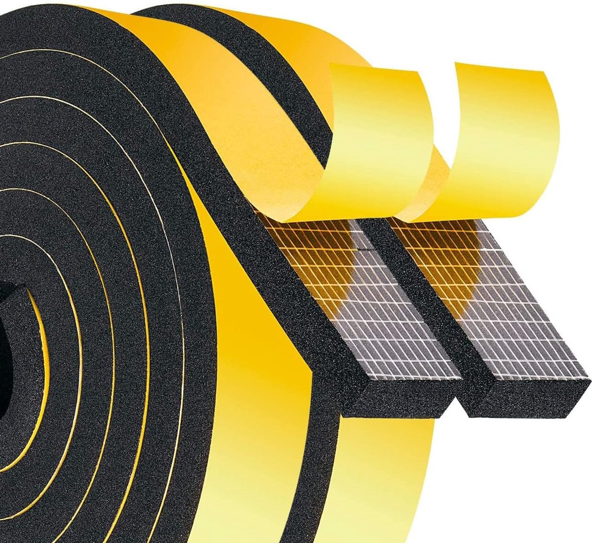 SnelShoppen - Tochtstopper Adhesive Sealing Tape 25 mm x 10 mm x 4 m - Geluidsdicht, Waterdicht, Stofdicht, CR Foam en Neopreen - Voor Ramen en Deuren