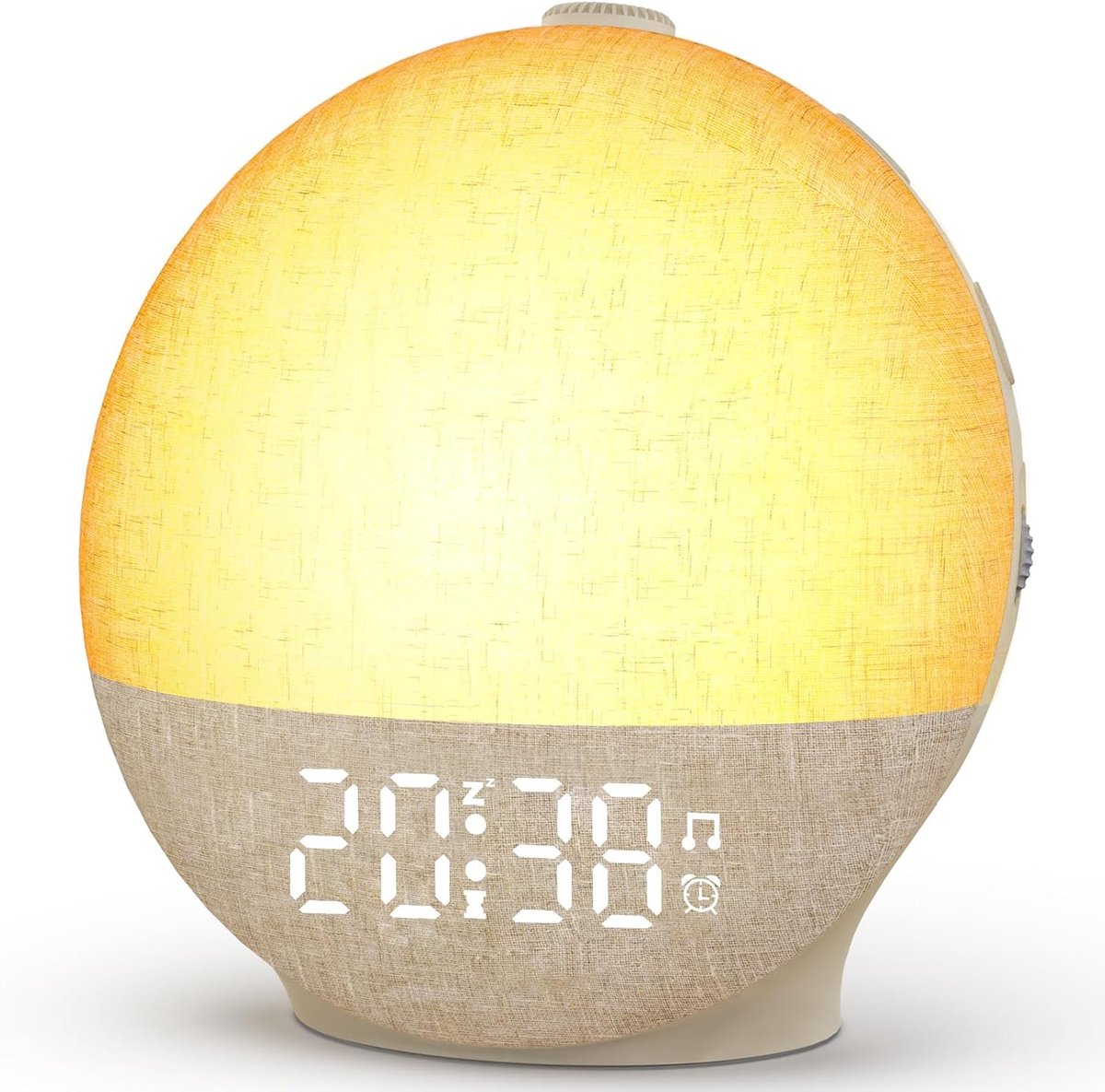 SnelShoppen - Sunrise Simulator Alarm Clock, LED Nachtlamp, 30 Slaapsounds, Snooze & Timer Functies, Natuurlijke Daglicht Wekker voor Zware Slapers