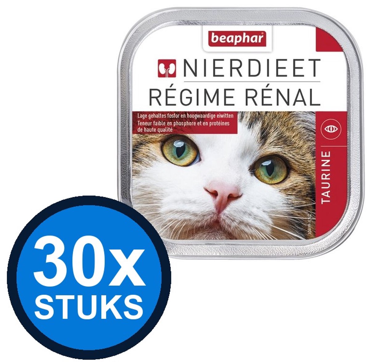 30x Beaphar - nierdieet kat taurine 100gr - Kattenvoer Natvoer - 100 g