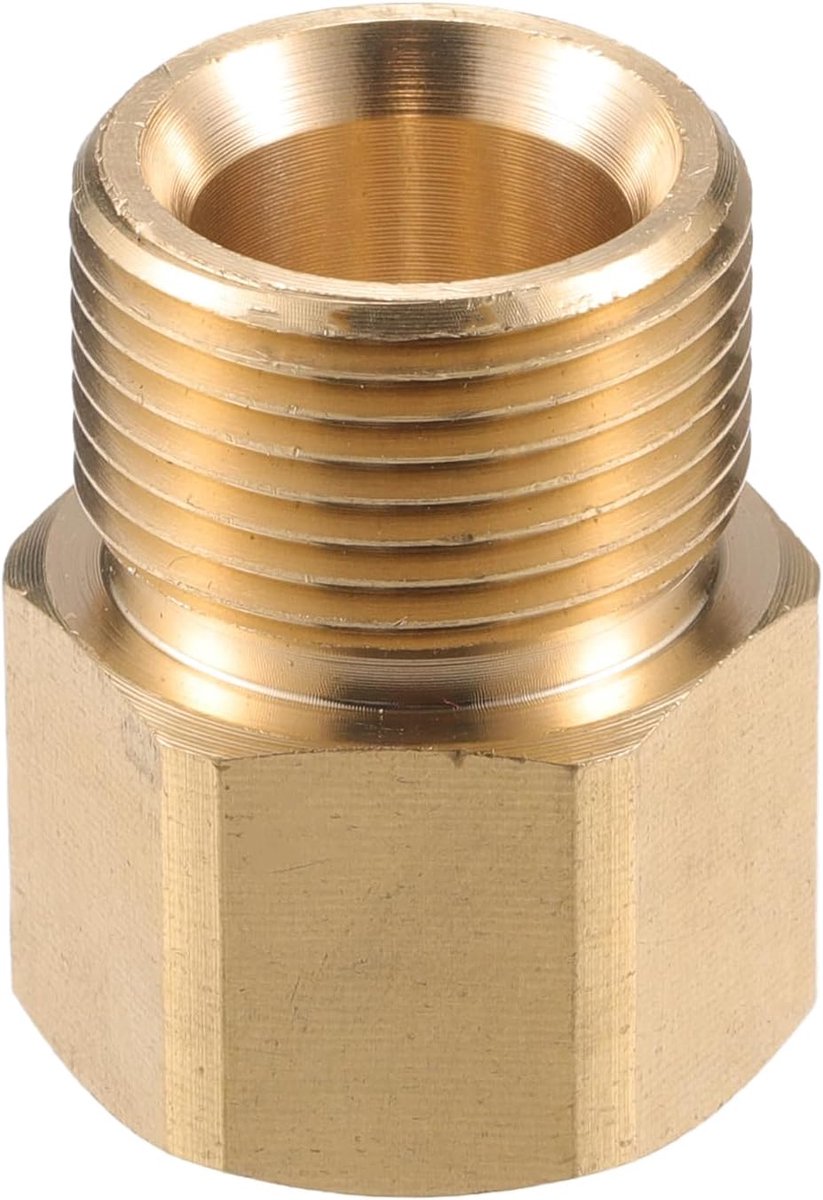 SnelShoppen - Hoge Druk Wasmachine Connector G1/2" naar M22X1.5 Adapter - Universele Slangverbinder van Messing - Duurzaam en Weerbestendig voor Tuin