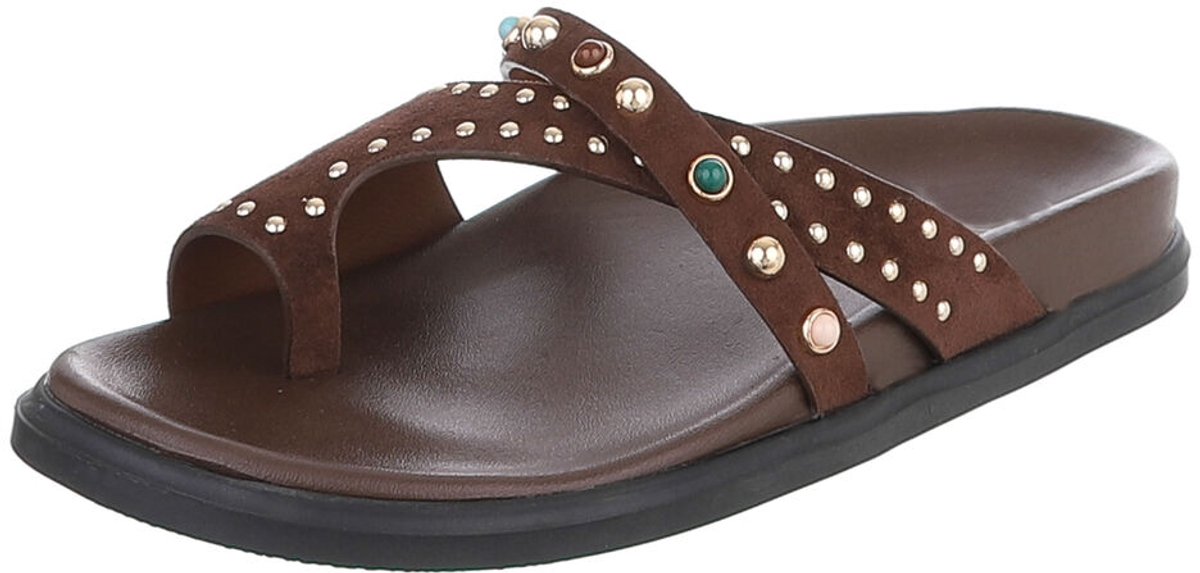 Teenslippers - Studsdetail - Dames Mt:38