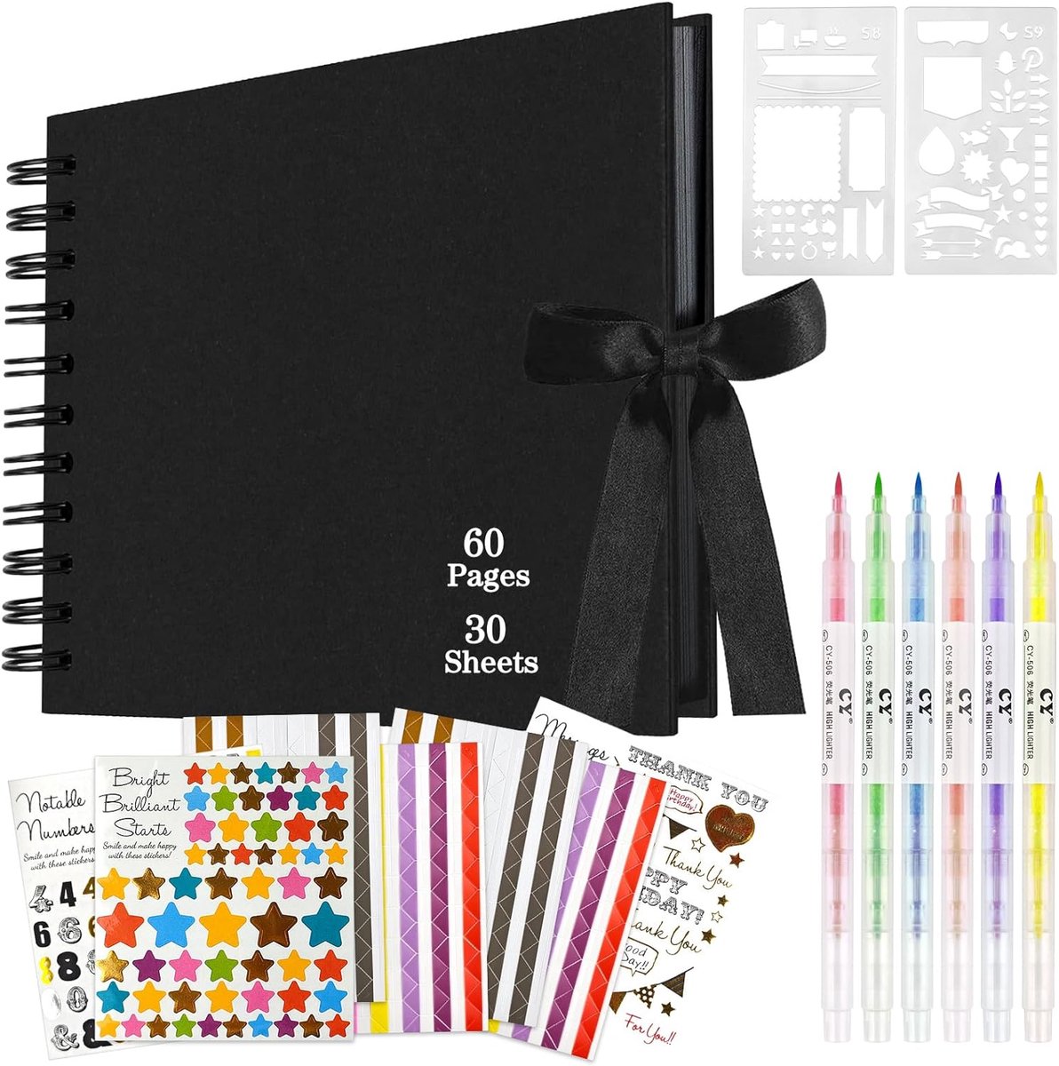 SnelShoppen - DIY Foto Album A5 15 x 21.5 cm - Persoonlijk Scrapbook Set voor Baby's, Verjaardagen, Feestjes - Creatieve Fotoboek voor Kinderen en Vol