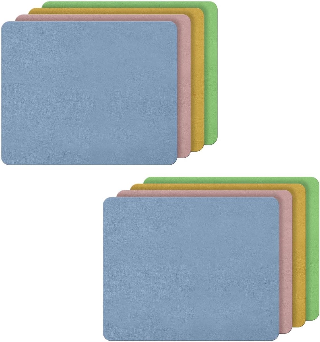 SnelShoppen - Microfiber Brillenpoetsdoeken - 8 Dikke Reinigingsdoeken voor Brillen, Mobiele Telefoons, Tablets & Camera's - Meerkleurig Suède, Perfec