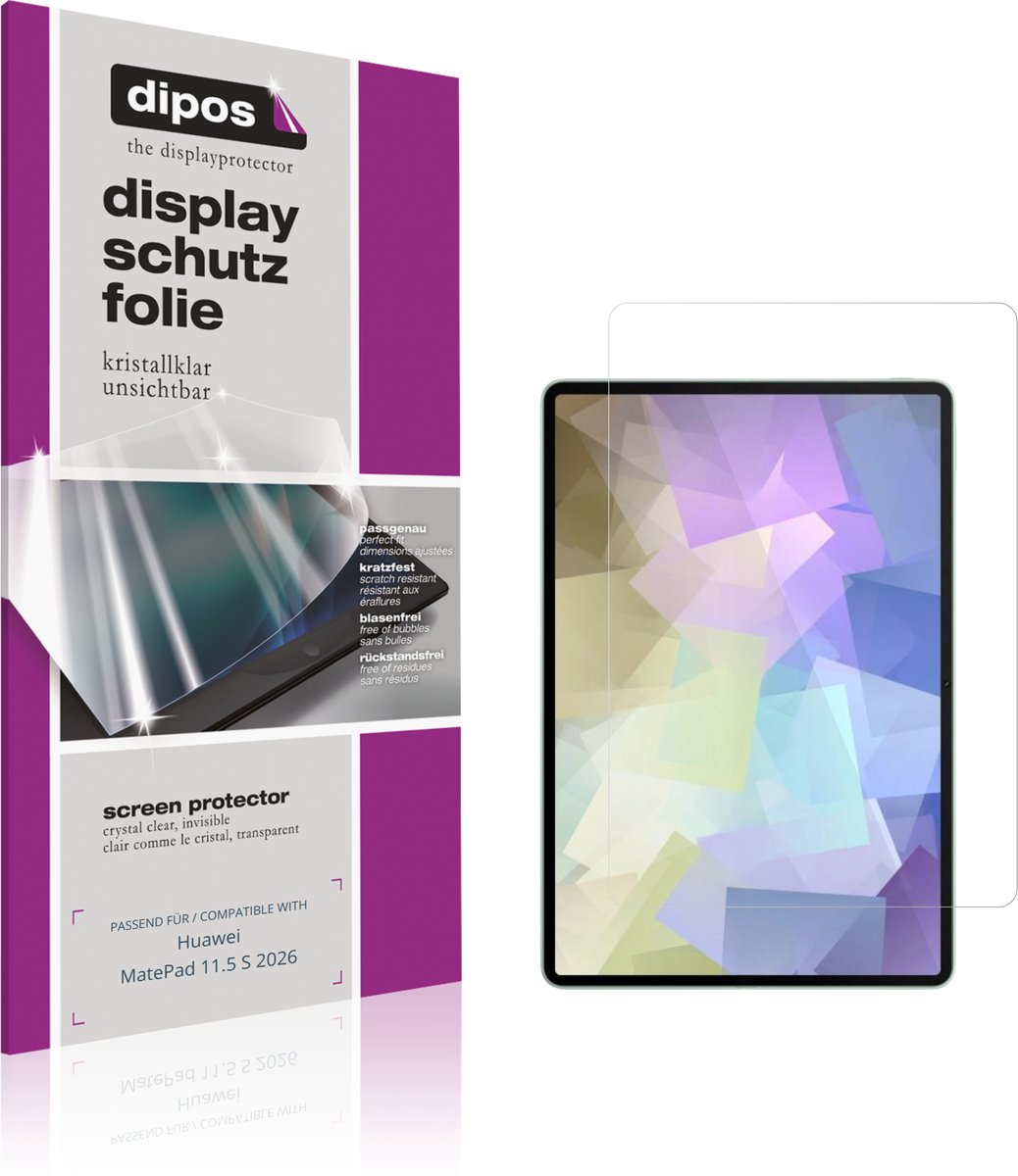 dipos – 2x Beschermfolie geschikt voor Huawei MatePad 11.5 S 2026 | Krasbestendige & heldere Screenprotector Ultra-Thin