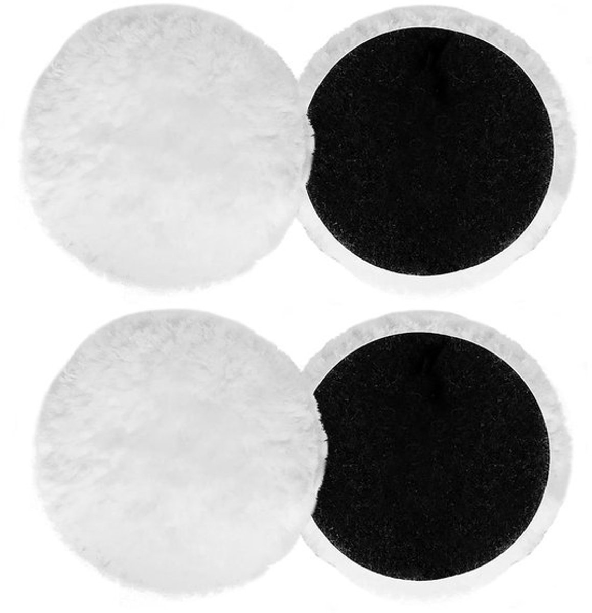 Polijstopzetstuk 4 stuks 125 mm lamswol polijstschijven polijstpads voor excentrische schuurmachine met klittenband