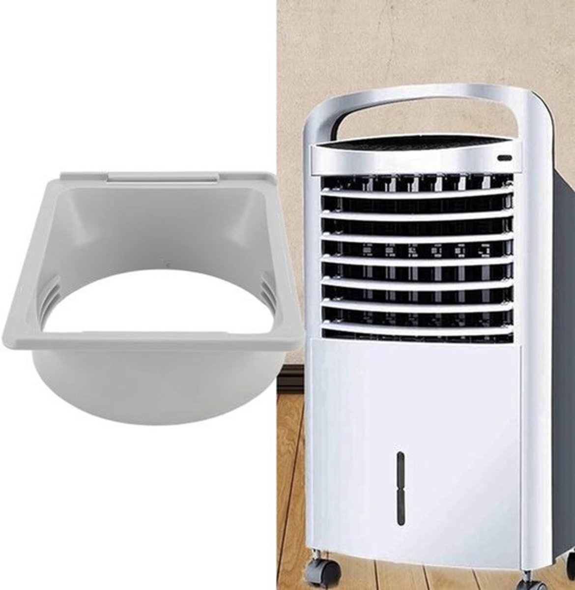 Uitlaatslang Koppeling Vierkante Ondersteuning - Rechtsom Linksom Draad - 5.9 inch - Buis Connector - Airconditioning Accessoires voor Thuis