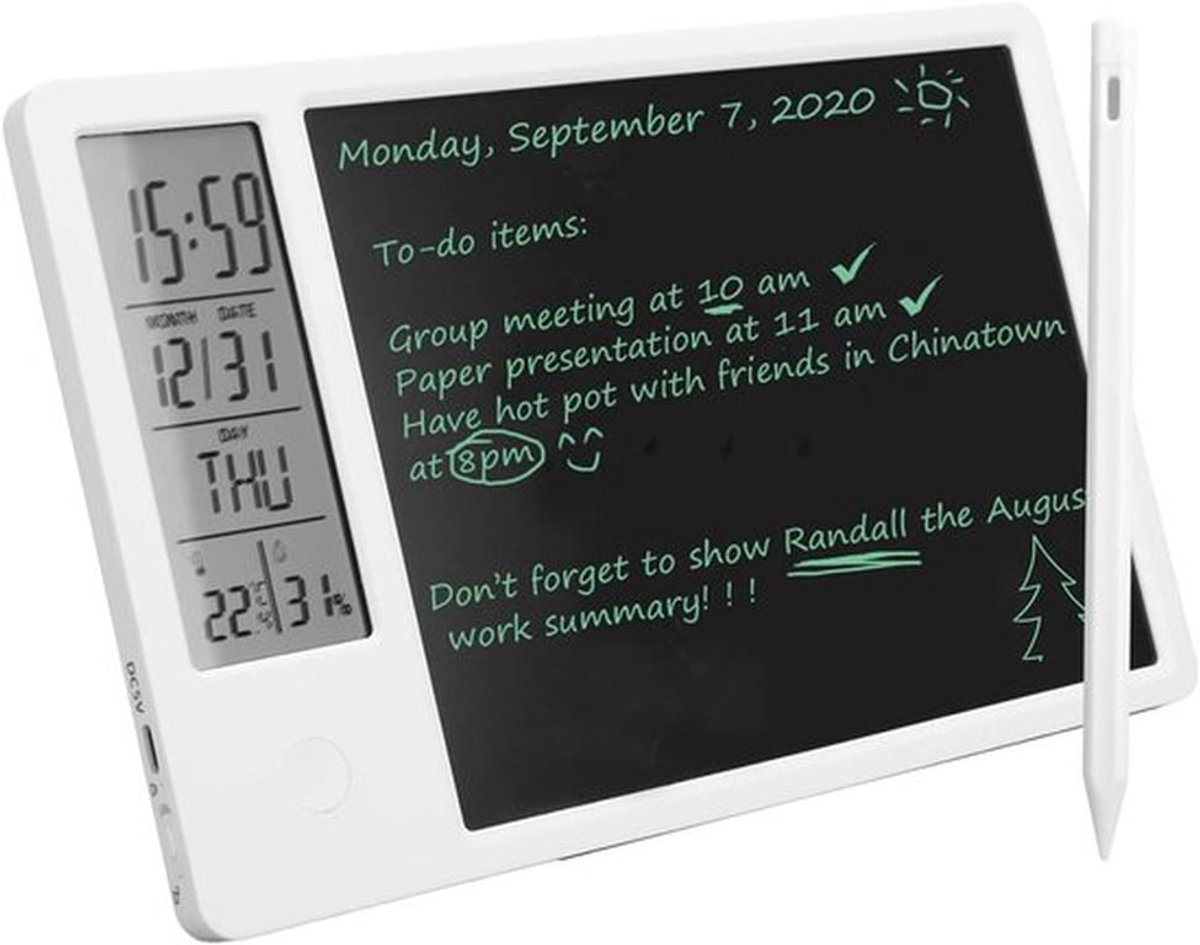 Digitaal Notitieblok - Grafische Tablet - Elektronisch Notitieblok - Digitaal Notitieblok - Herbruikbare Notitieblok - Batterijvrije Teken en Schrijftablet