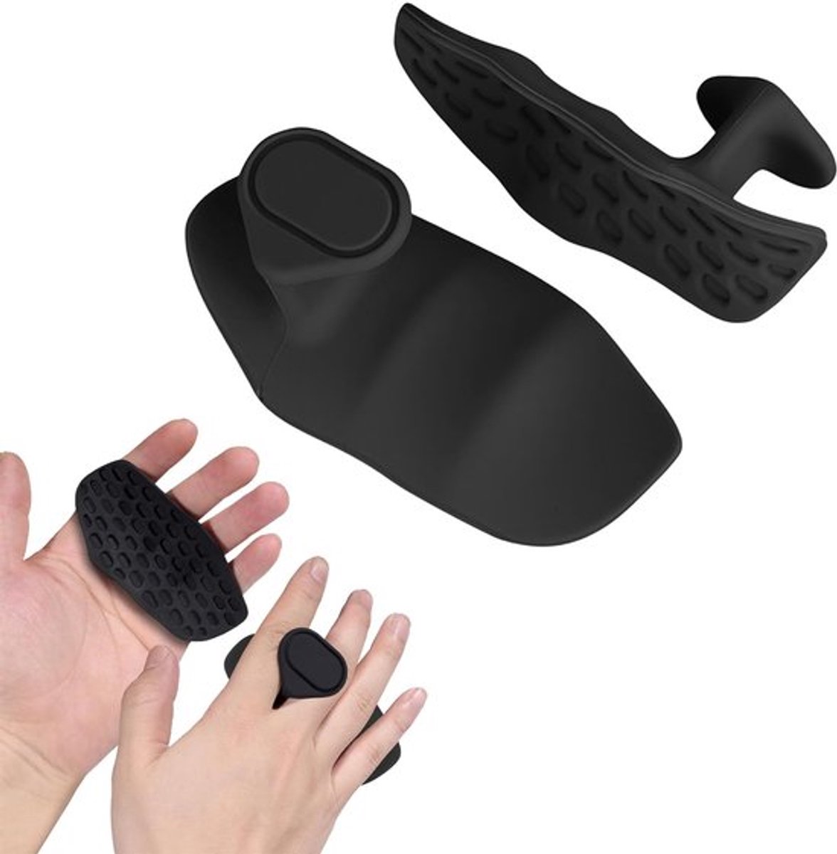 1 Paar Mannen en Vrouwen, Pull Up Handvatten, Grip Grips voor Kracht Sporten, Non-Slip Gym Grips voor Gewichtheffen, Krachttraining, Bodybuilding, Schouderheffen, Barbell Rudder (Zwart)