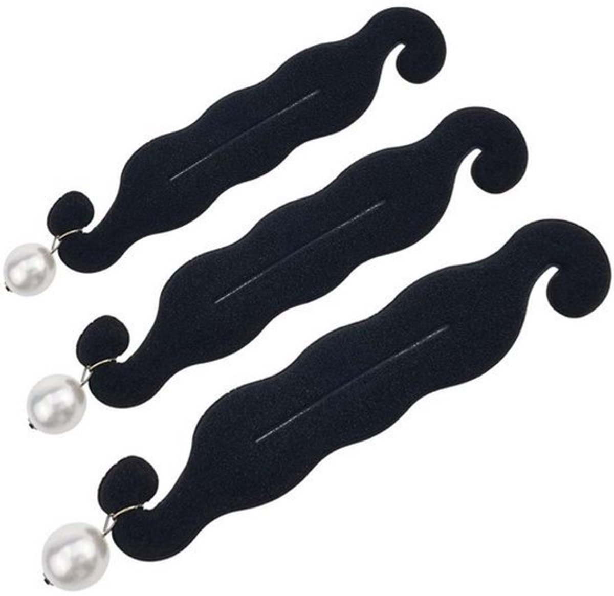 3 stuks Parels Haar Baan Makers - Luie Krul Clips, Magische Schuim Spons Donuts voor Schoonheid Hairstijlen, Styling Tool Accessoires voor Vrouwen Meisjes