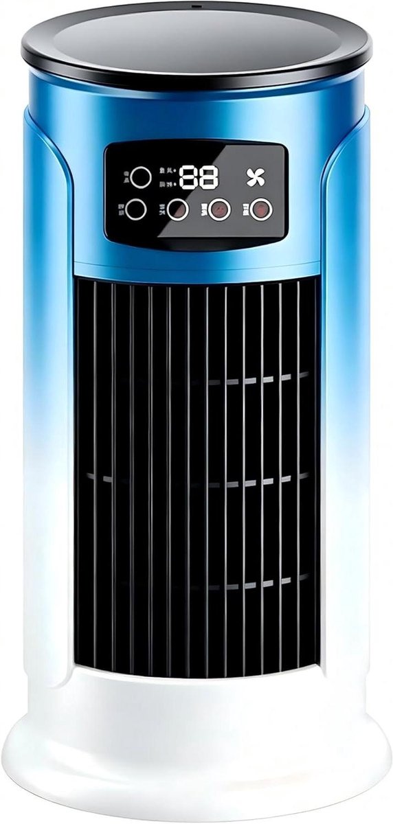 Draagbare Airco - Persoonlijke Koeler - Ruimte Verkoelen - 6-in-1 Functies - 1200 ml Tank - IJskern Blauw